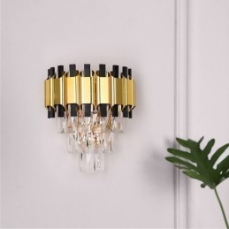 Designer Touch Decorative Hanging Crystal Modern Wall Light Sconce Hardwired 11.81" High Fixture