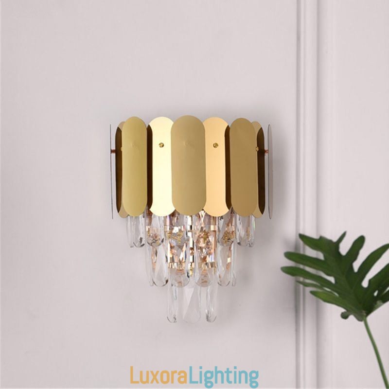 Designer Touch Decorative Modern Crystal Wall Sconce Wall Lamp Fixtures Bedside