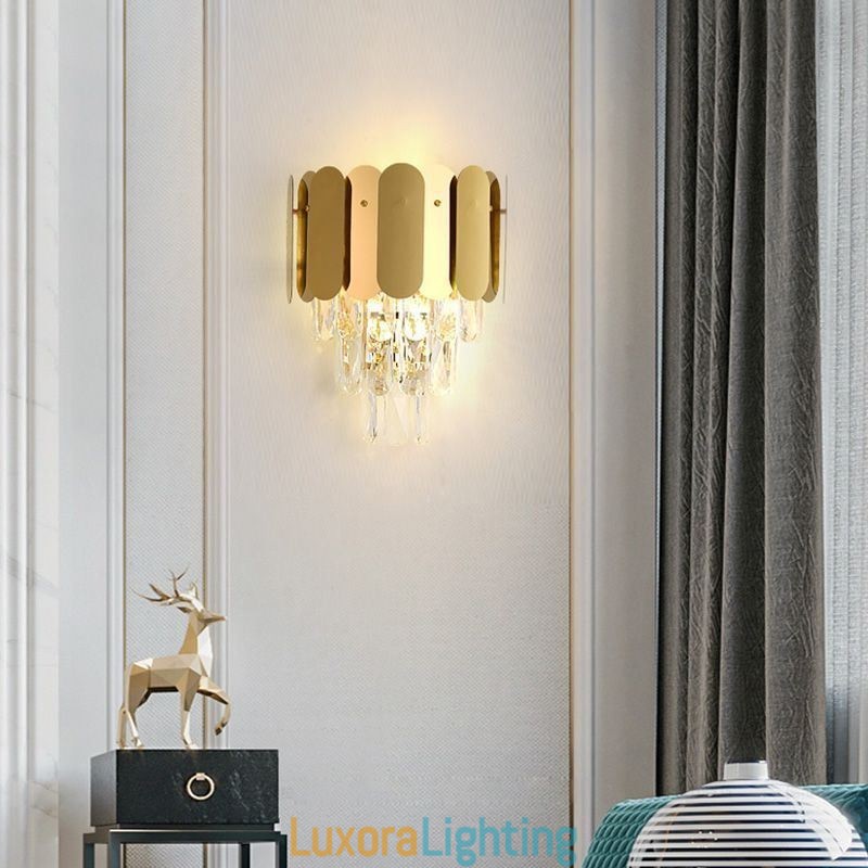 Designer Touch Decorative Modern Crystal Wall Sconce Wall Lamp Fixtures Bedside