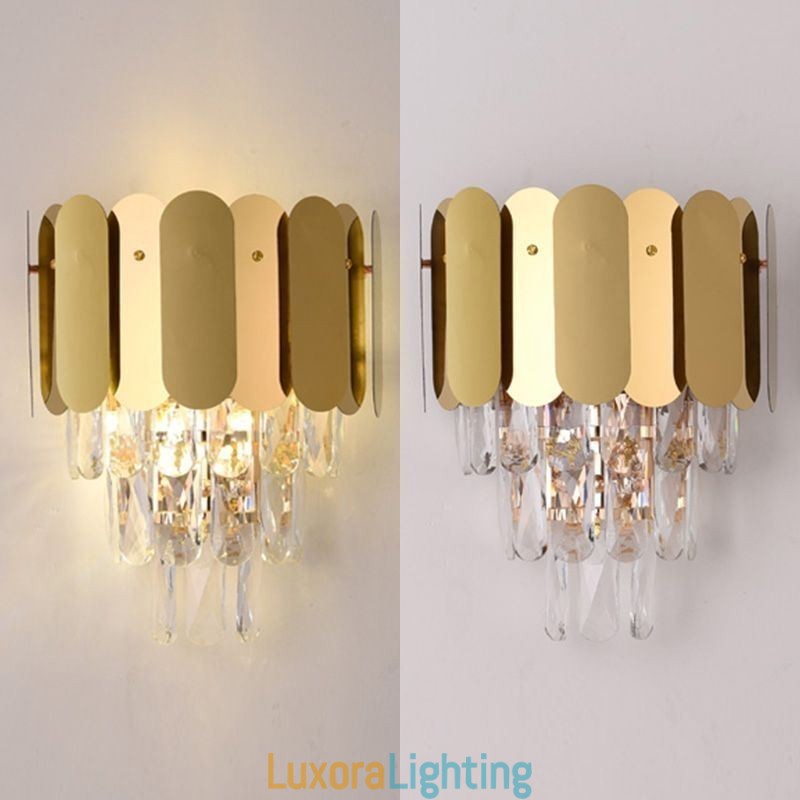 Designer Touch Decorative Modern Crystal Wall Sconce Wall Lamp Fixtures Bedside