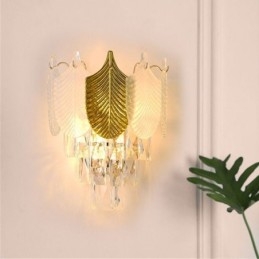 Designer Touch Decorative Crystal Wall Sconce Modern Wall Light Fixture 2X Base