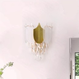 Designer Touch Decorative Crystal Wall Sconce Modern Wall Light Fixture 2X Base