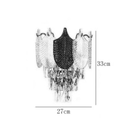 Designer Touch Decorative Crystal Wall Sconce Modern Wall Light Fixture 2X Base