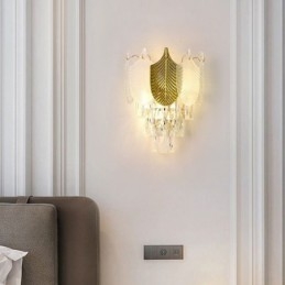 Designer Touch Decorative Crystal Wall Sconce Modern Wall Light Fixture 2X Base