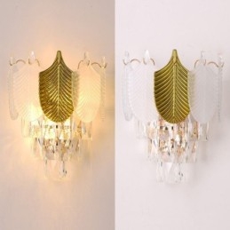 Designer Touch Decorative Crystal Wall Sconce Modern Wall Light Fixture 2X Base