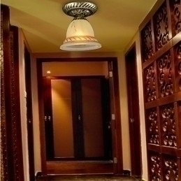 Designer Touch Decorative Flush Mount Light Bronze European Retro Classic