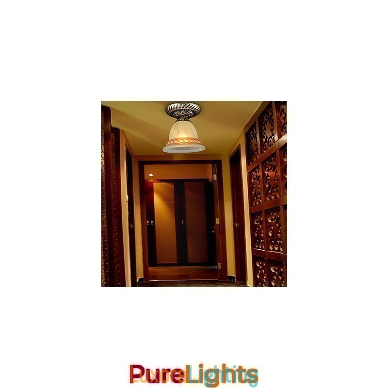 Designer Touch Decorative Flush Mount Light Bronze European Retro Classic