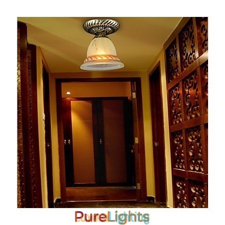 Designer Touch Decorative Flush Mount Light Bronze European Retro Classic