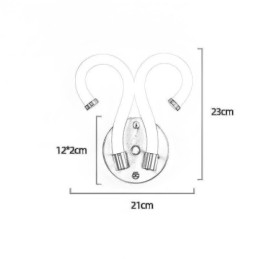 Designer Touch Decorative Modern Wall Light Creativity Sconce Wall Lamp Copper Sheep Horn 2 Lights