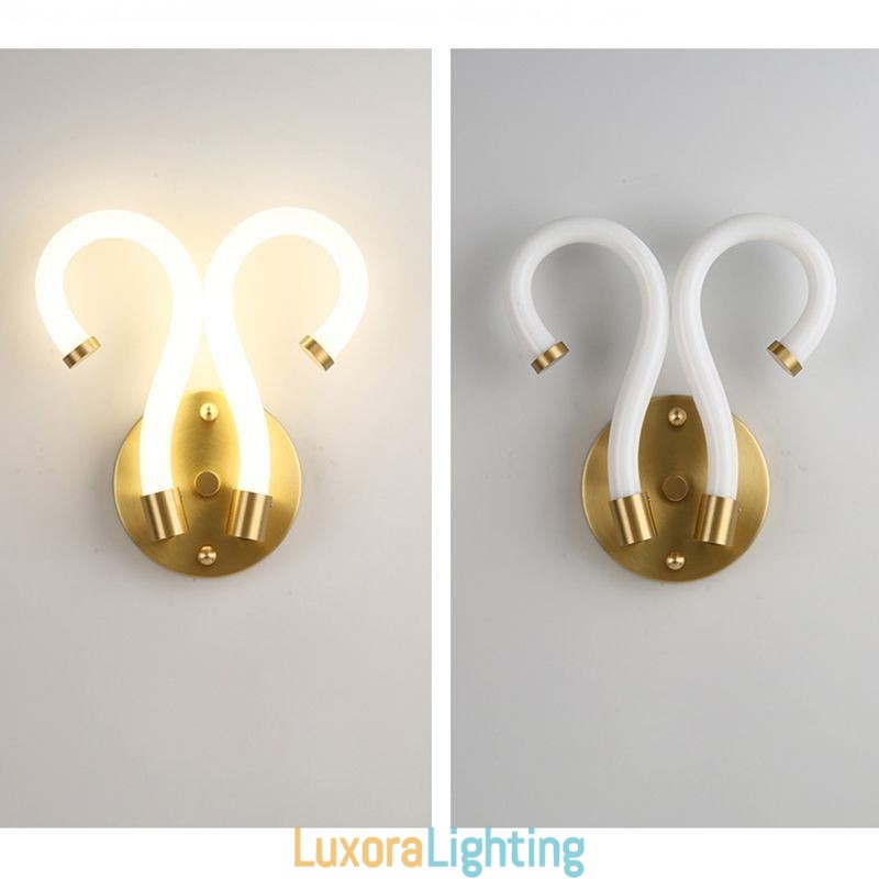Designer Touch Decorative Modern Wall Light Creativity Sconce Wall Lamp Copper Sheep Horn 2 Lights