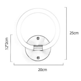 Designer Touch Decorative Modern Wall Light Fixtures Round Ring Wall Sconces Tricolor Dimming