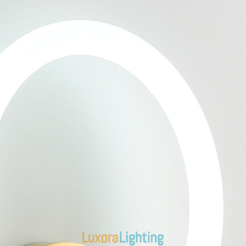 Designer Touch Decorative Modern Wall Light Fixtures Round Ring Wall Sconces Tricolor Dimming