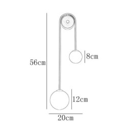 Designer Touch Decorative Globe Glass Wall Sconce Lighting Modern Brass Wall Light