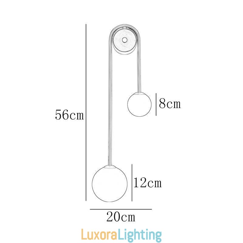 Designer Touch Decorative Globe Glass Wall Sconce Lighting Modern Brass Wall Light