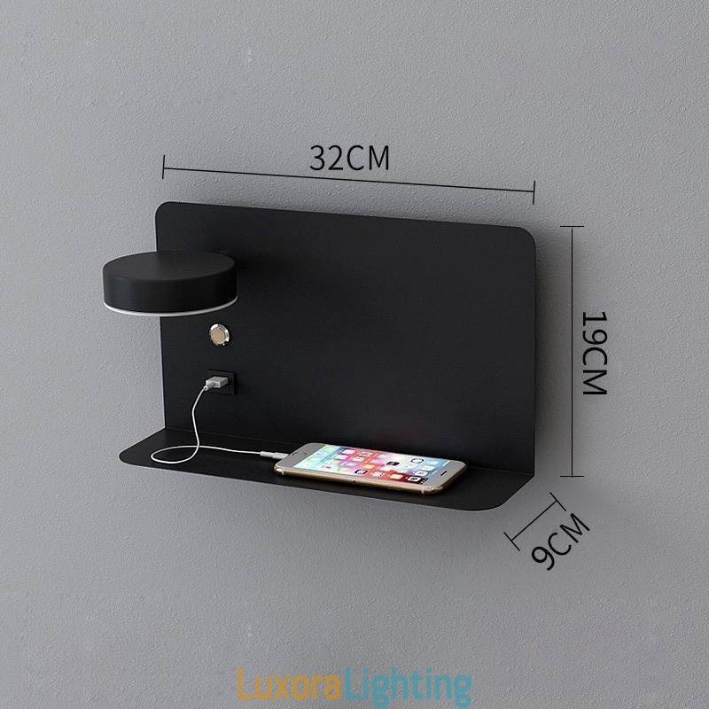 Designer Touch Decorative Wall Lamp Rotatable Sconce Light with USB Charging Port