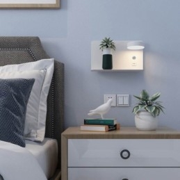 Designer Touch Decorative Wall Lamp Rotatable Sconce Light with USB Charging Port