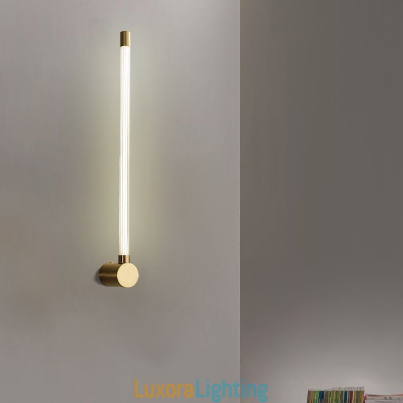 Designer Touch Decorative Brass Sconce Modern Acrylic Strip Wall Light