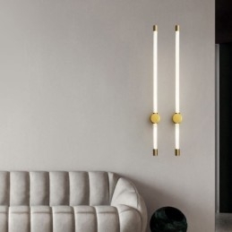 Designer Touch Decorative Brass Sconce Modern Acrylic Strip Wall Light