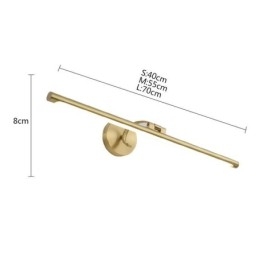 Designer Touch Decorative Nordic Mirror Front Light Brass Acrylic Wall Lamp