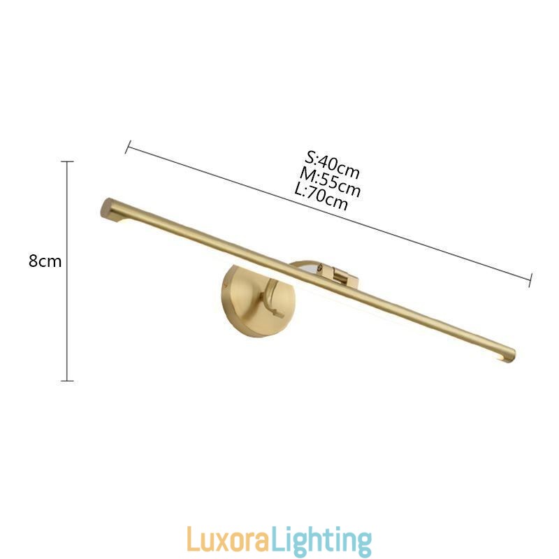 Designer Touch Decorative Nordic Mirror Front Light Brass Acrylic Wall Lamp