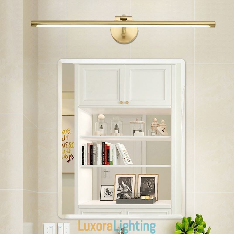 Designer Touch Decorative Nordic Mirror Front Light Brass Acrylic Wall Lamp