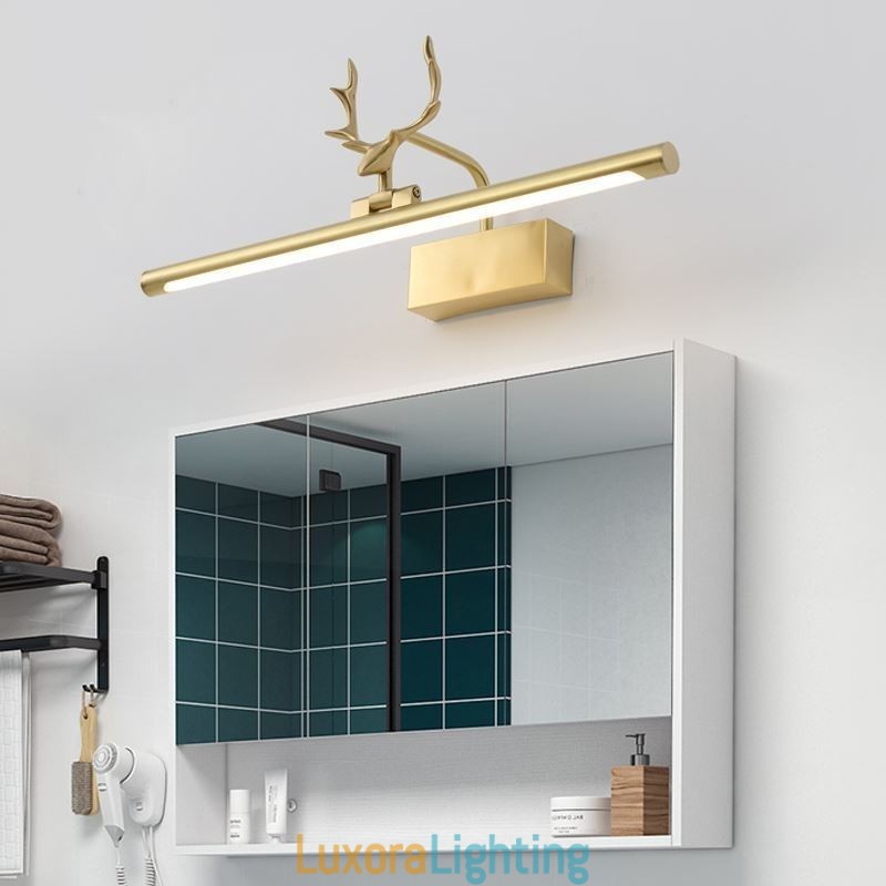Designer Touch Decorative Nordic Brass Wall Lamp Mirror Front Light