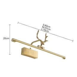 Designer Touch Decorative Nordic Brass Wall Lamp Mirror Front Light