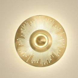 Designer Touch Decorative Nordic Brass Wall Lamp Hollow out Round Shape Sconce Light