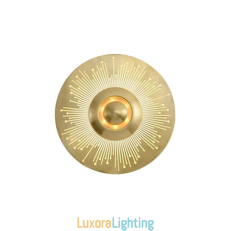 Designer Touch Decorative Nordic Brass Wall Lamp Hollow out Round Shape Sconce Light