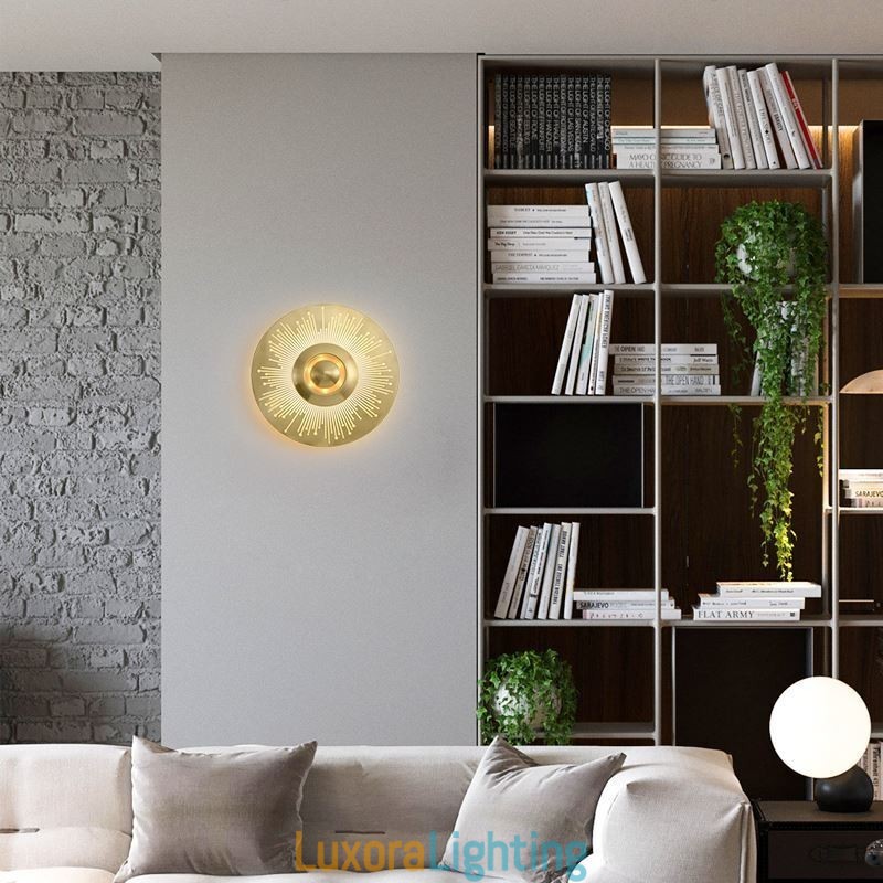 Designer Touch Decorative Nordic Brass Wall Lamp Hollow out Round Shape Sconce Light