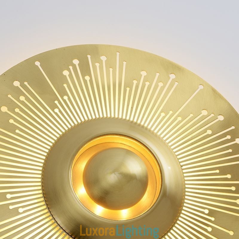 Designer Touch Decorative Nordic Brass Wall Lamp Hollow out Round Shape Sconce Light