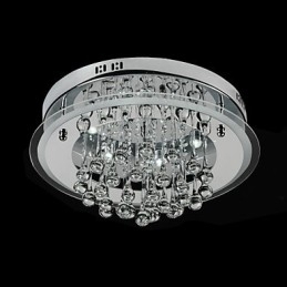 Designer Touch Decorative Modern Contemporary Chrome Crystal Flush Mount