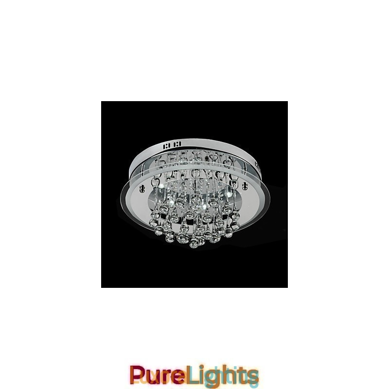 Designer Touch Decorative Modern Contemporary Chrome Crystal Flush Mount