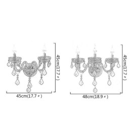 Designer Touch Decorative European Crystal Sconce Wall Light Red Colour Light