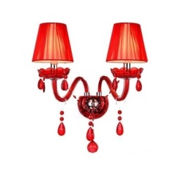 Designer Touch Decorative European Wall Light Crystal Sconce Red Colour