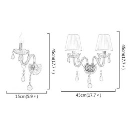 Designer Touch Decorative European Wall Light Crystal Sconce Red Colour
