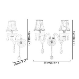 Designer Touch Decorative Classic European Style Crystal Sconce Elegant Wall Light