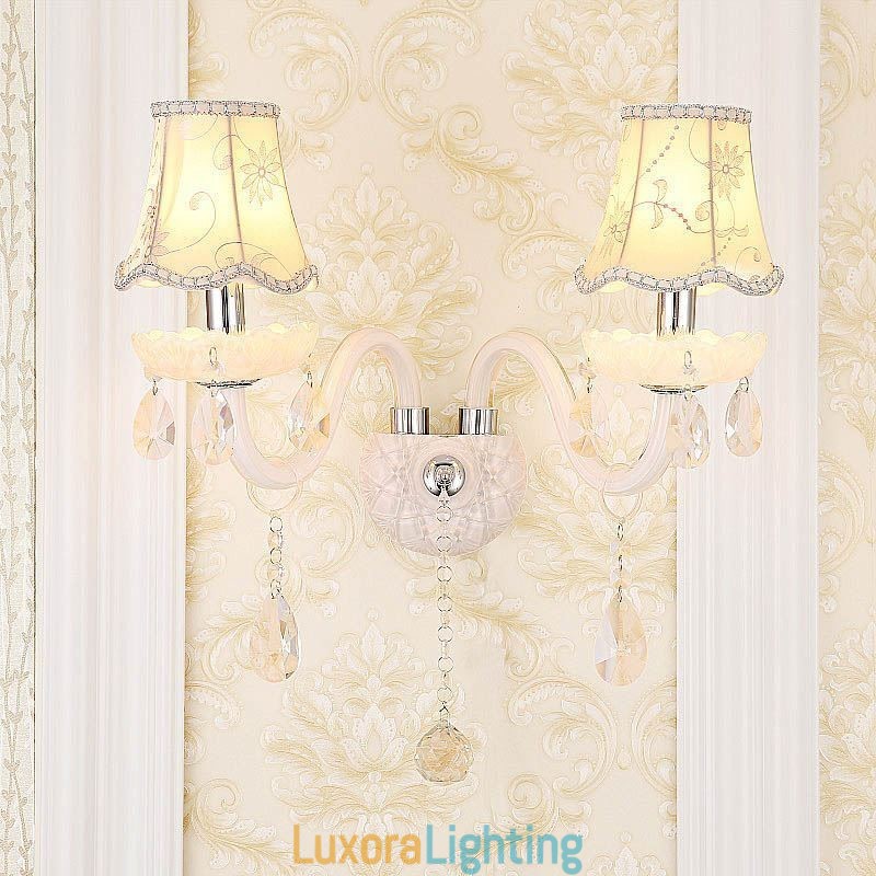 Designer Touch Decorative Classic European Style Crystal Sconce Elegant Wall Light