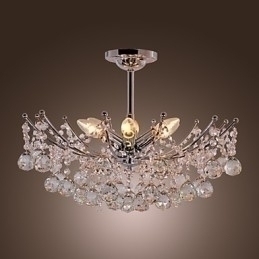 Designer Touch Decorative Luxuriant Crystal Chandelier with 6 Lights Pendant Chandelier