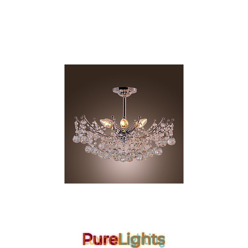 Designer Touch Decorative Luxuriant Crystal Chandelier with 6 Lights Pendant Chandelier