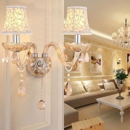 Designer Touch Decorative Elegant Crystal Sconce European Style Wall Light Aisle