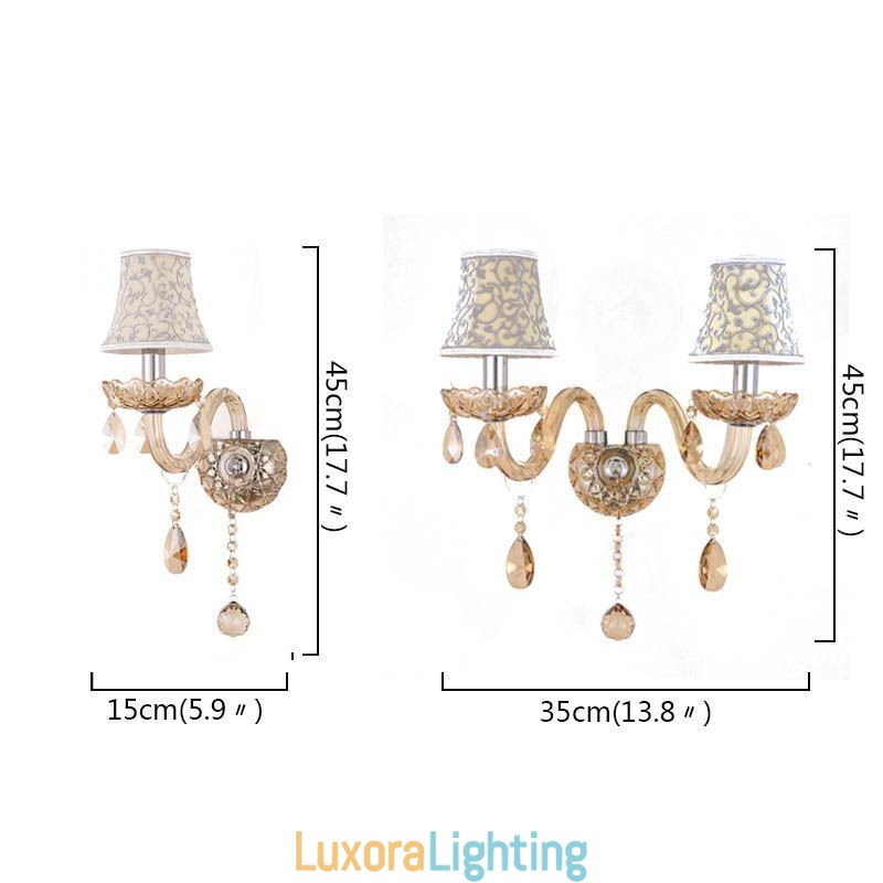 Designer Touch Decorative Elegant Crystal Sconce European Style Wall Light Aisle