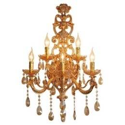 Designer Touch Decorative Luxury Crystal Sconce European Wall Light Zinc Alloy Five Light Aisle