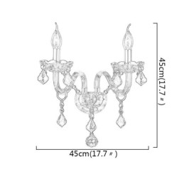 Designer Touch Decorative European Crystal Sconce Elegant Two Light Wall Light Stairs