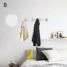 Designer Touch Decorative Modern Wall Light Circular Wall Lamp Black Hook Sconce Bedside Lighting