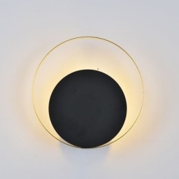 Designer Touch Decorative Modern Style Wall Light Black Circular Wall Sconce Creative Lamp Bedside Lighting