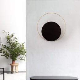Designer Touch Decorative Modern Style Wall Light Black Circular Wall Sconce Creative Lamp Bedside Lighting