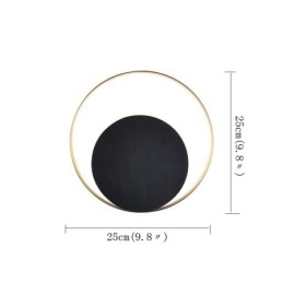 Designer Touch Decorative Modern Style Wall Light Black Circular Wall Sconce Creative Lamp Bedside Lighting