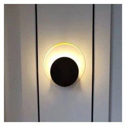 Designer Touch Decorative Modern Style Wall Light Black Circular Wall Sconce Creative Lamp Bedside Lighting