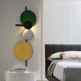 Designer Touch Decorative Modern Wall Light Circular Wall Lamp Colorful Home Lighting Bedside Lighting